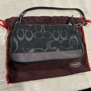 Black Coach jacquard purse
